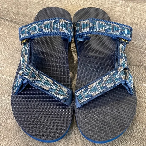 NEW Mens TEVA UNIVERSAL SLIDE Mosaic Blue Pine Sz 9 WATER STRAP SANDALS Teva W Hurricane XLT2 Cendre Blue Women Strap Casual Water  main image 4